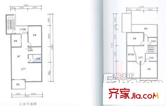 花香麗舍戶型圖平面圖 4室3衛(wèi)1廚