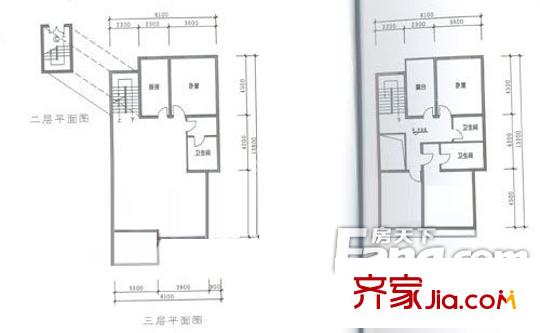 花香麗舍戶型圖平面圖 4室