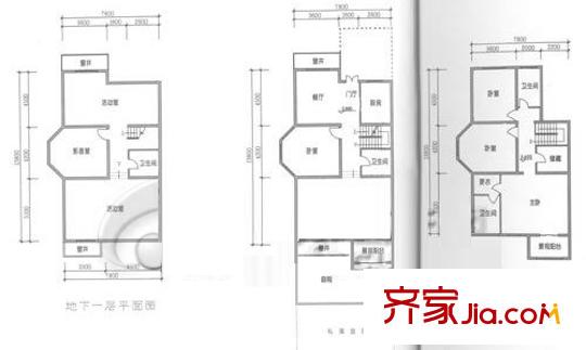 花香麗舍戶型圖平面圖 5室