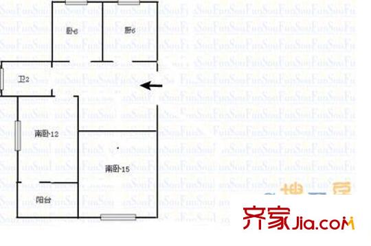 貯水山公園 2室 戶型圖