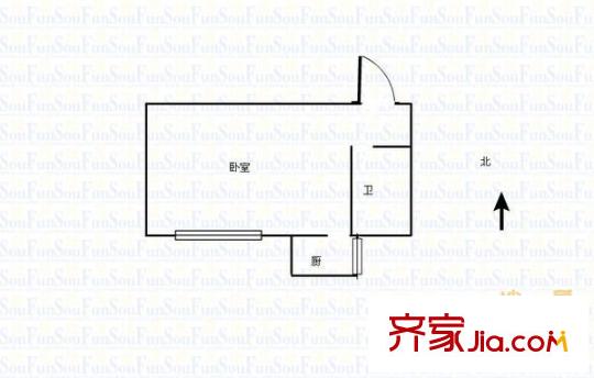 鑫欣家園 1室 戶型圖