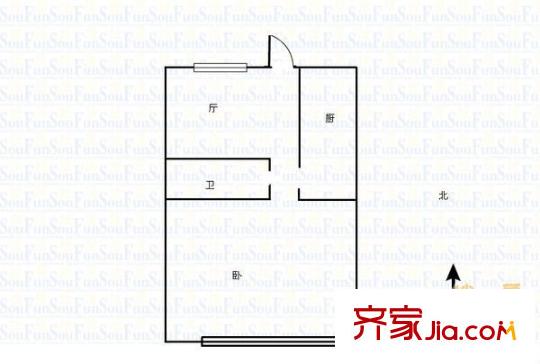 鑫欣家園1室 戶型圖