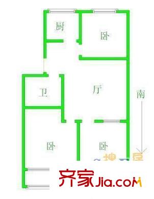 保兒東山小區(qū) 2室 戶型圖