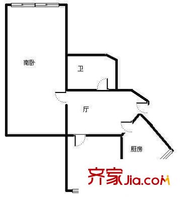 桑梓路小區(qū) 2室 戶型圖