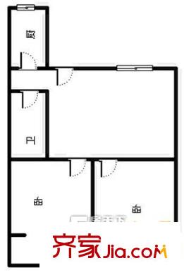 敦化家園戶型圖2室 2室1廳1衛(wèi)1廚