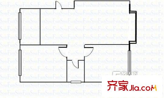 盛泰園戶型圖戶型圖 2室2廳1衛(wèi)1廚