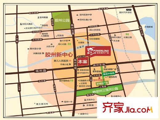 膠州寶龍城市廣場(chǎng)小區(qū)區(qū)位圖