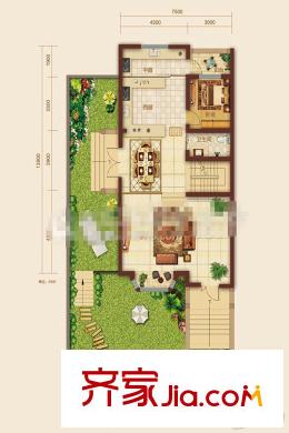 鼎峰中央公園別墅C戶 5室4廳3衛(wèi)2廚