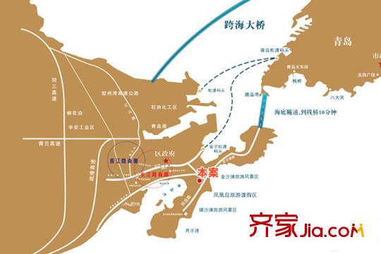 金色環(huán)海交通區(qū)位圖
