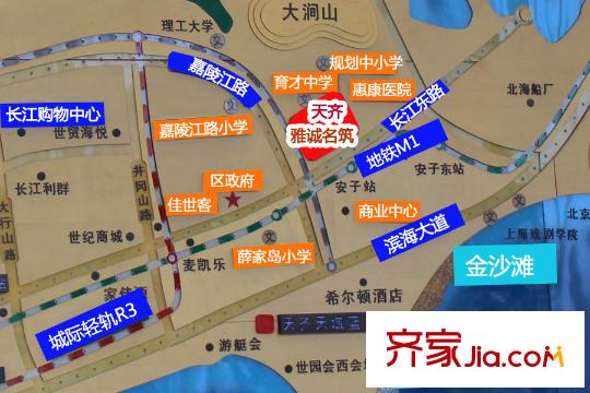 天齊雅誠(chéng)名筑區(qū)位配套圖