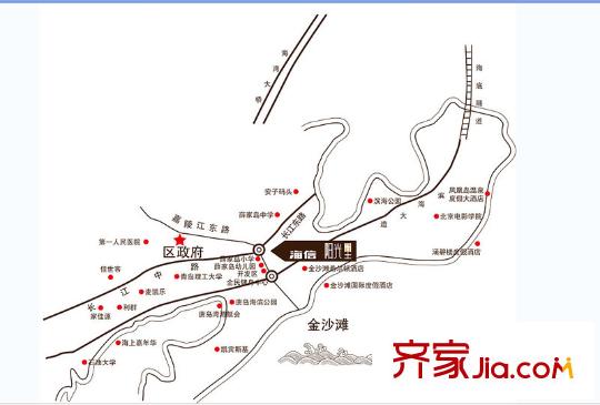 海信鳳凰金岸陽光里陽光里區(qū)位圖