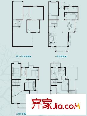 鰲山名苑別墅02戶(hù)型 5室2廳3衛(wèi)1廚