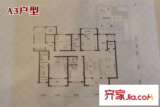 世襲領(lǐng)地悅廷A3戶型（214平或290平） 3室2廳3衛(wèi)1廚