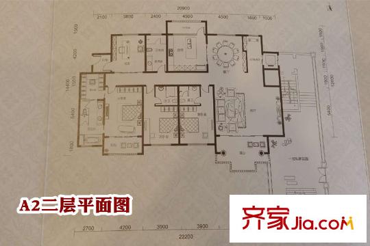世襲領(lǐng)地悅廷A2二層平面圖（214平或290平） 4室2廳4衛(wèi)1廚