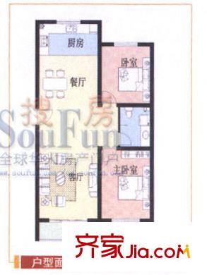 潤發(fā)家園戶型圖2室2廳1衛(wèi)
