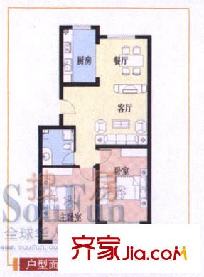 潤發(fā)家園戶型圖2室2廳1衛(wèi)
