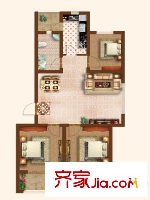 天一錦城高層7#、8#、9#標(biāo)準(zhǔn)層C戶型 3室1廳1衛(wèi)