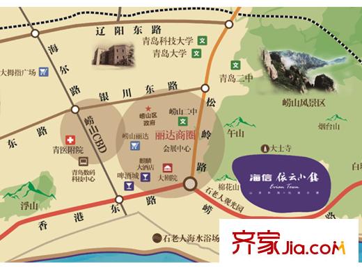 青島海信依云小鎮(zhèn)交通圖