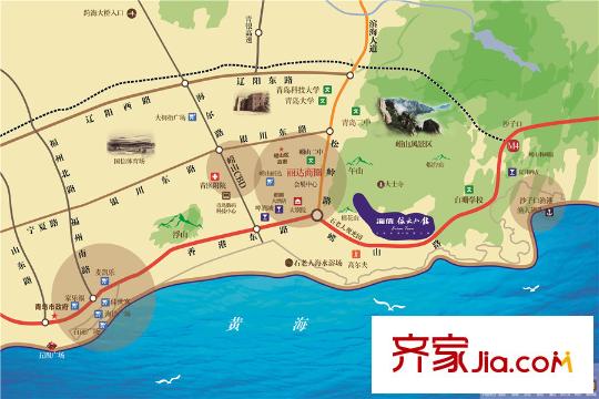 青島海信依云小鎮(zhèn)區(qū)位圖