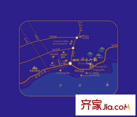 青島海信依云小鎮(zhèn)區(qū)位圖