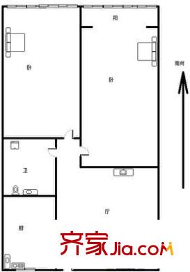 國隆新村 2室 戶型圖