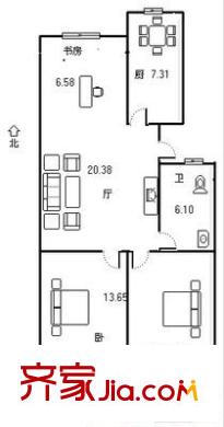 芳薈嘉苑 2室 戶型圖
