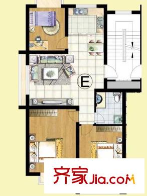 萬德德盛苑多層標(biāo)準(zhǔn)層E戶型 3室2廳1衛(wèi)1廚