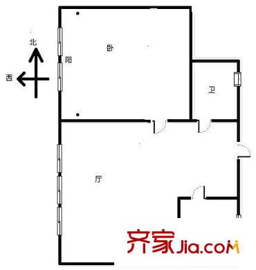 東山社區(qū) 1室 戶型圖