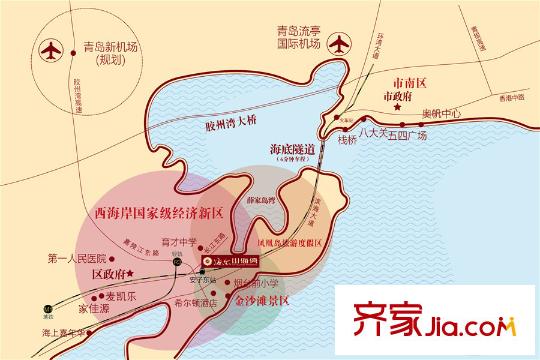 海爾山海灣區(qū)位圖
