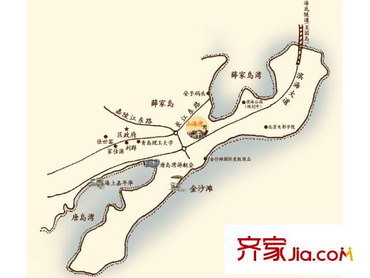 海爾山海灣項(xiàng)目位置圖