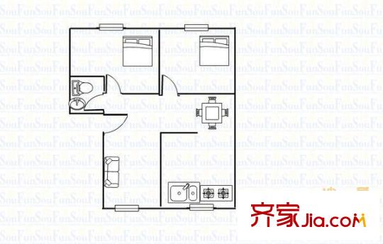 書香門第(即墨)戶型圖書香門第(即墨)2室 戶型圖 2室2廳1衛(wèi)1廚