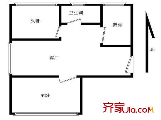 海信海安新居 2室 戶(hù)型圖