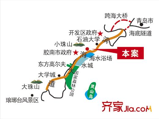 奧潤馨海國際城西海岸區(qū)位