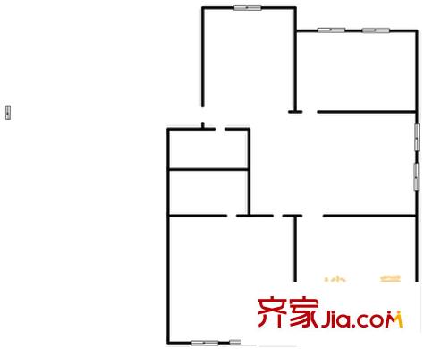 威海路步行街二期 1室 戶型圖
