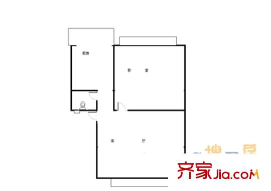 紡織花園 1室 戶型圖