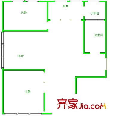 怡和嘉園 2室 戶型圖