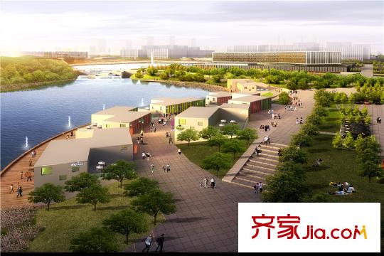 中航綠城理想城周邊配套之濱水商業(yè)街