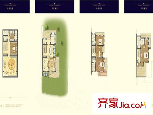 青島新世界38#-51#聯(lián)排別墅戶型 3室2廳4衛(wèi)1廚
