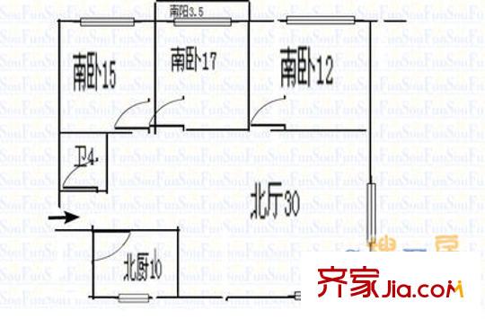 櫸林花園 3室1廳 105平
