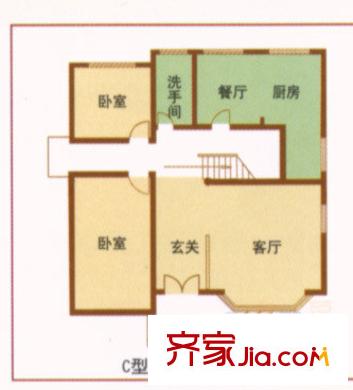 銀泰紫荊城別墅戶型圖銀泰紫荊城 戶型圖 2室2廳1衛(wèi)1廚
