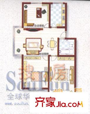 學(xué)府康庭戶型圖3室1廳1衛(wèi)