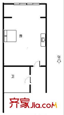 榮華小區(qū) 1室 戶型圖