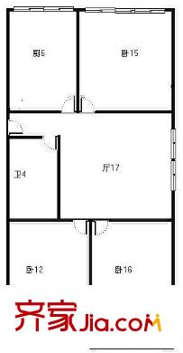 布藝街小區(qū)戶型圖3室戶型圖 3室1廳1衛(wèi)1廚