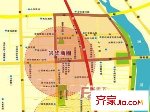 興悅?cè)A城交通圖