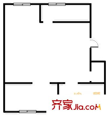 紫竹苑戶型圖紫竹園小區(qū) 2室1廳 91平 2室1廳1衛(wèi)1廚