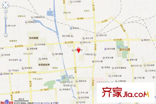膠州第二教師新村交通圖