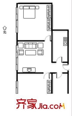 華陽慧谷 2室 戶型圖