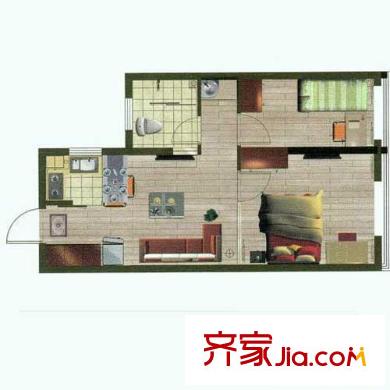 金嶺尚座戶型圖E反戶型 2室2廳1衛(wèi)