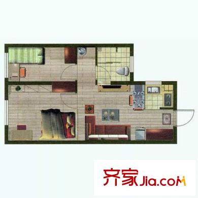 金嶺尚座戶型圖G反戶型 2室2廳1衛(wèi)