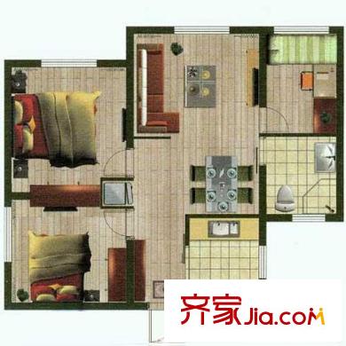 金嶺尚座戶型圖I戶型 3室2廳1衛(wèi)